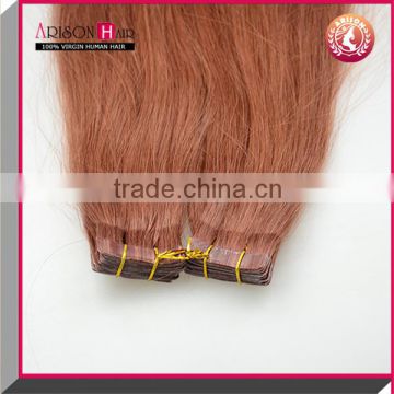 Brazilian virgin hair wholesale Tape-in hair extension pu skin weft seamless hair extension