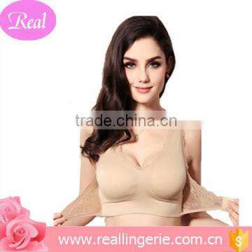 Fashion Front Closure Yoga Sports Bra /seamless Lace Bra photo-2