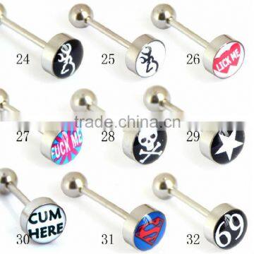 Lip Barbell Ear Labret Piercing Body jewelry Tongue STUD RINGS