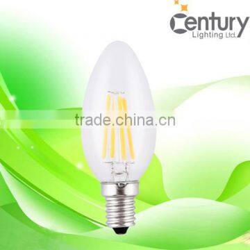 Hot alibaba LED candle lights bulb dimmable 2w 4w e12 e14 110v 220v led filament candle bulb