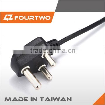 Made in Taiwan high quality low price swivel power cord hair flat iron,power cord with switch,tv power cord