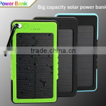 5000mah portable charger cases waterproof solar power bank ultra slim power bank