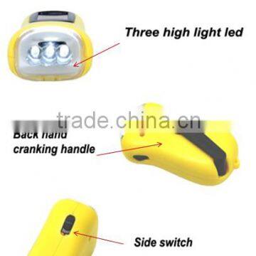 (130044) Emergency Mini Solar Hand Crank Dynamo Flashlight With 3 Led photo-4
