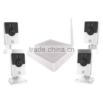 4pcs HD wifi IP camera with nvr kit with USB interface and Max.4TB HDD