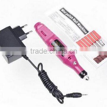 Pen Shape Electric Pedicure Nail Drill Machine Art Salon Manicure File Polish Tool+6 File Bit Acrylic