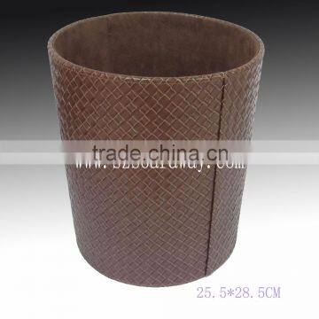 waste bin 2014 round shape pu faux leather waste bin factory in china Hot Sale In America Waste Bins For Home And Hotel