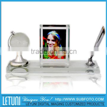 Personalized Crystal Ball and Pen Holder set