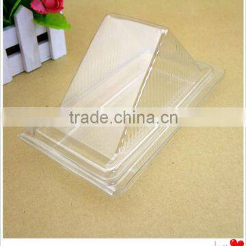 Transparent plastic triangle packaging box for sandwishes