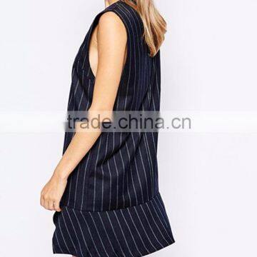 Navy Blue Sheath Dress Woman Clothes Hippie Tent Dress photo-3