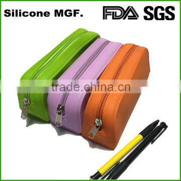 Promotion Price Silicone Pen Pencil Stationery Pouch Bag Case