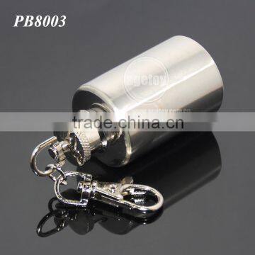1oz Stainless Steel Portable Round Flagon Kettle Oilcan Keychain 28ML Metal Travel Wine Pot Mini Hip Alcohol photo-3