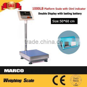 Scale digital 1000lb platform electronic weigh scale