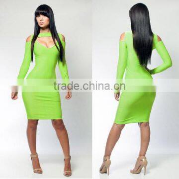 green celebrity bandage bodycon dress