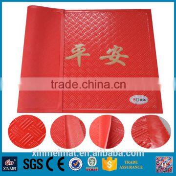 6D red pvc floor Anti-slip pvc door mat sheet 50*70cm