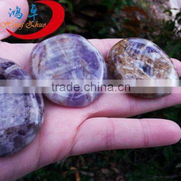 Natural Amethyst Flat Polished Palm Stone