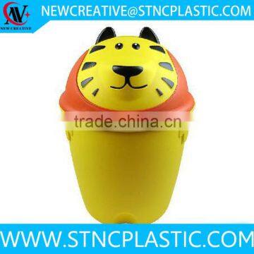 lovely animal shape plastic kids trash can with lid