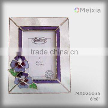 MX020035 tiffany style flower stained glass photo frame