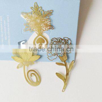 Photo etching flower bookmark for souvenir
