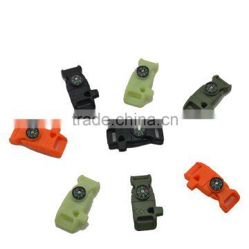 2016 New Design Plastic Whistle Buckle With Compass and Firestarter for Survival Paracord Baracelet China Quality Choice photo-3