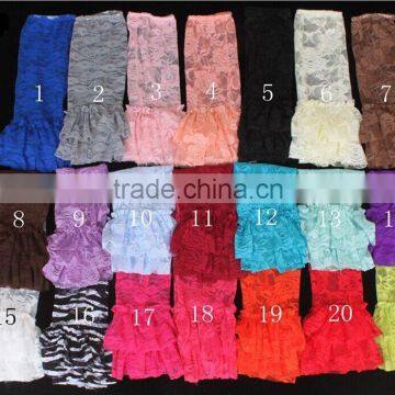 Instock china kaiya wholesale lemon lace leg warmer ruffle unique leg warmers