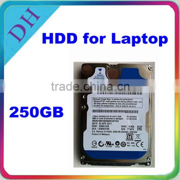 original second hand hard disk 250gb SATA 2.5 inch 5400rpm internal for laptop