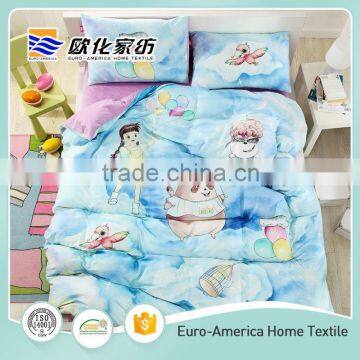 Funny Carton Girls Cute Printed Adults Bedding Set