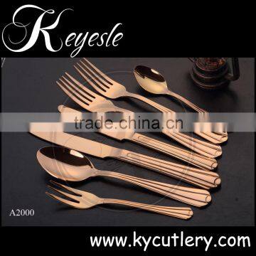 rose gold cutlery,gold plated flatware,flatware set