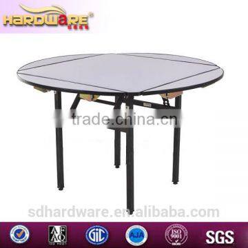 Round Iron Base Dining Table Plywood Banquet Table Hotel Dining Table photo-6