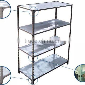 jinan jiutong slotted angle steel light duty shelving system