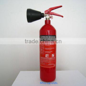 CE standard portable 2kg alloy steel CO2 fire extinguisher