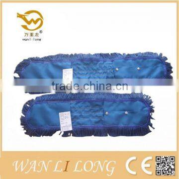 W004 Cotton Flat Mop Head,with Metal Button Pocket. photo-3