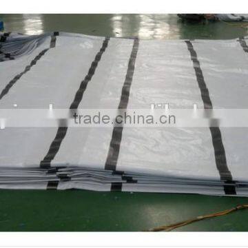 Make-to-Order Any Color Size Polyethylene Material White Color Black Striped Tarpaulin