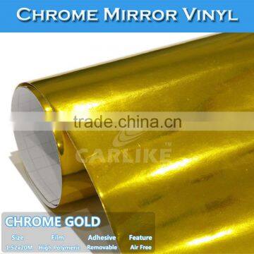 Factory Supply 1.52x30m Auto Sticker Vinyl Chrome Vinyl Car Wrap