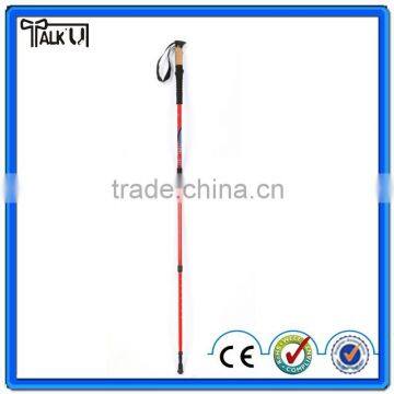 Three Sections Anti-Shock Trekking Pole Foldable Walking Hiking Stick alpenstock