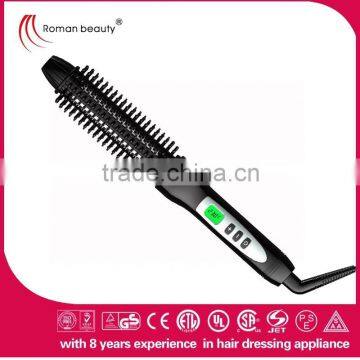 Roman hot sell brush curling iron with comb