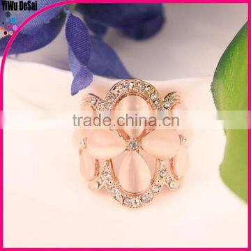 Rose gold antique wedding bridal rings