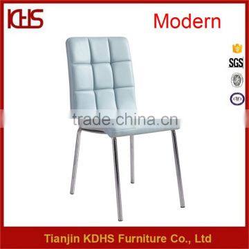 China Cheap Bright Color Chrom Legs Upholstered Dining Chairs for Sale