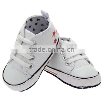 Baby shoes, baby shoes, baby shoes, white pure cotton high to help the soft bottom non slip factory direct sales ss079