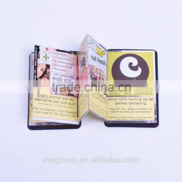 custom design business gift magnetic advertising brochure