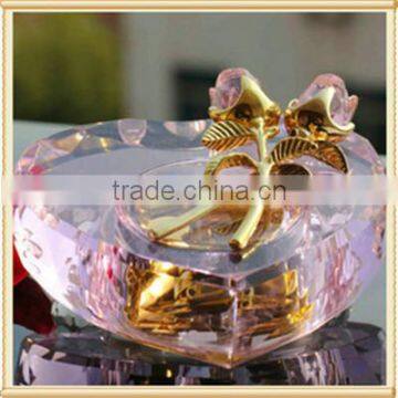 Wedding Favors Artificial K9 Crystal Hand Crank Music Box Movement