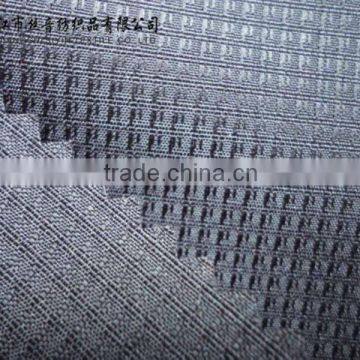 260T Black Jacquard waterproof PU coated Pongee Fabric