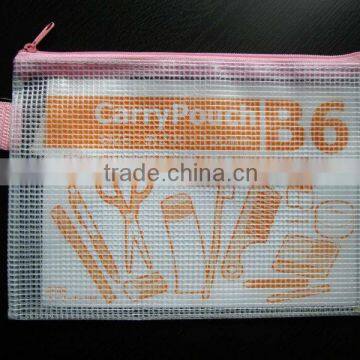 B6 PVC MESH ZIPPERED BAG, PVC MESH POUCH