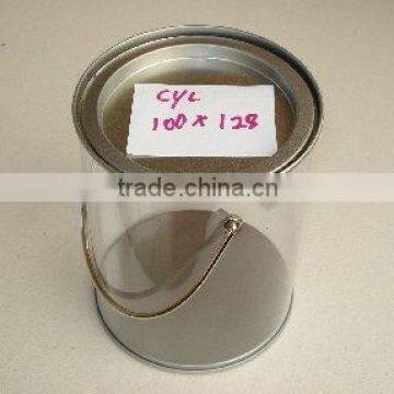 Round clear pvc can for packaging