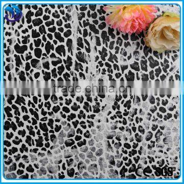 Polyester rayon spandex scuba Knit Fabric with silver foil for fashion