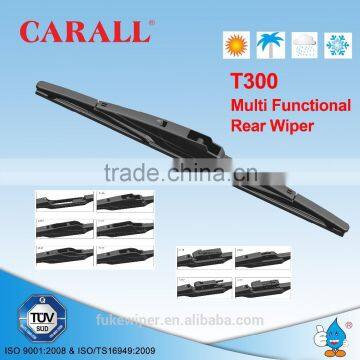 Multi functional rear wiper befitting common wiper arms and for all seasons