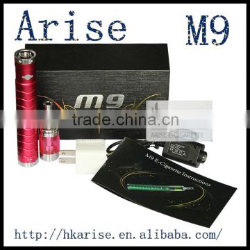 1600MAH voltages adjustable M9 mod,M9 ego ce4 starter kit m9 atomizer mechanical mod clean cig atomizer M9