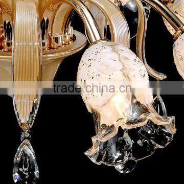 Flower shape glass pendant lamp , glass led crystal pendant lighting