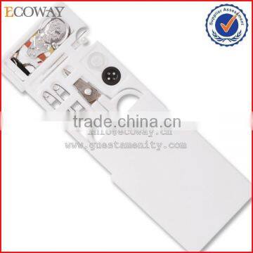 OEM 2015 Mini Portability Cheap Plastic Travel Hotel Sewing Kit Box
