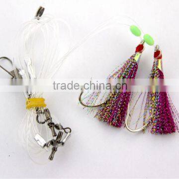 cod Heavy Duty rigs two Flasher 7/0 long shank hooks effective on other deep water fish