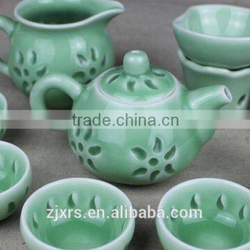 Longquan celadon tea Ge Ru exquisite purple kung fu tea set of large Set Wholesale